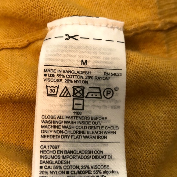 Old Navy Mustard Yellow Button-Up Sweater - Picture 4 of 4